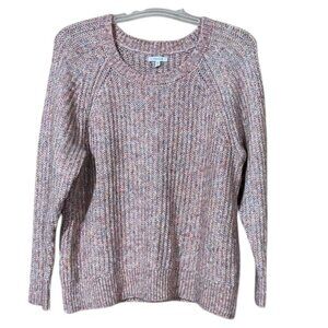 Maurices Pink Marled Ribbed Scoop Neck Sweater NWOT